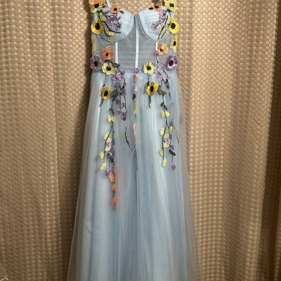 L- Soft Blue Cocktail/Fairycore Dress - Picture 1 of 4